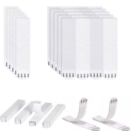 30 Pairs Damage Free Adhesive Hanging Strips Removable Wall Picture Hooks