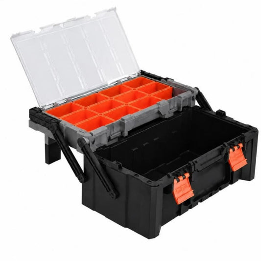 Cantilever Tool Box – Organiser Parts Compartments 45 x 23.5cm