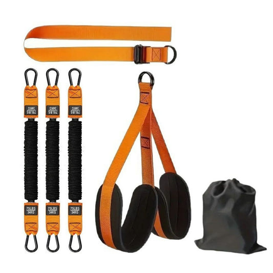 Pull Up Assist Bands Set 225LBS Resistance Knee Rest Sling Strength Training