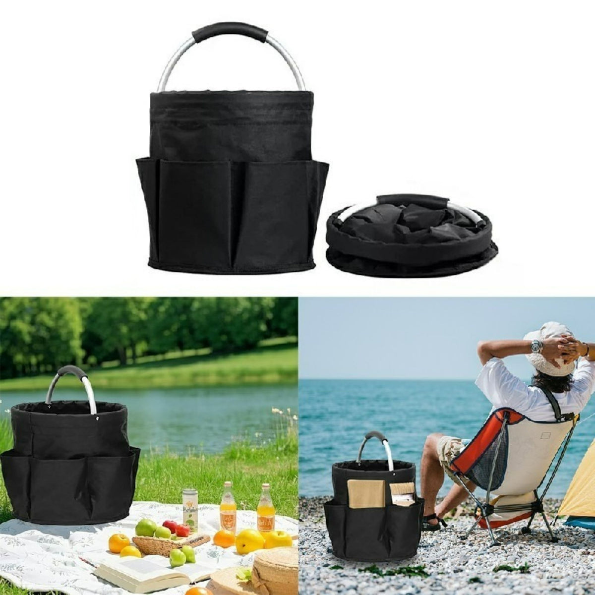 Multifunctional Collapsible Storage Caddy Bag with Handle Garden & Home