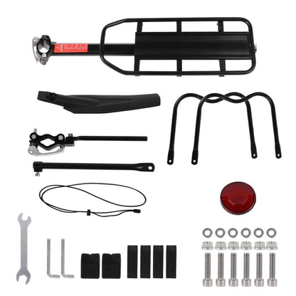 Aluminium Bike Rear Pannier Rack Adjustable Luggage Carrier Mud Guard