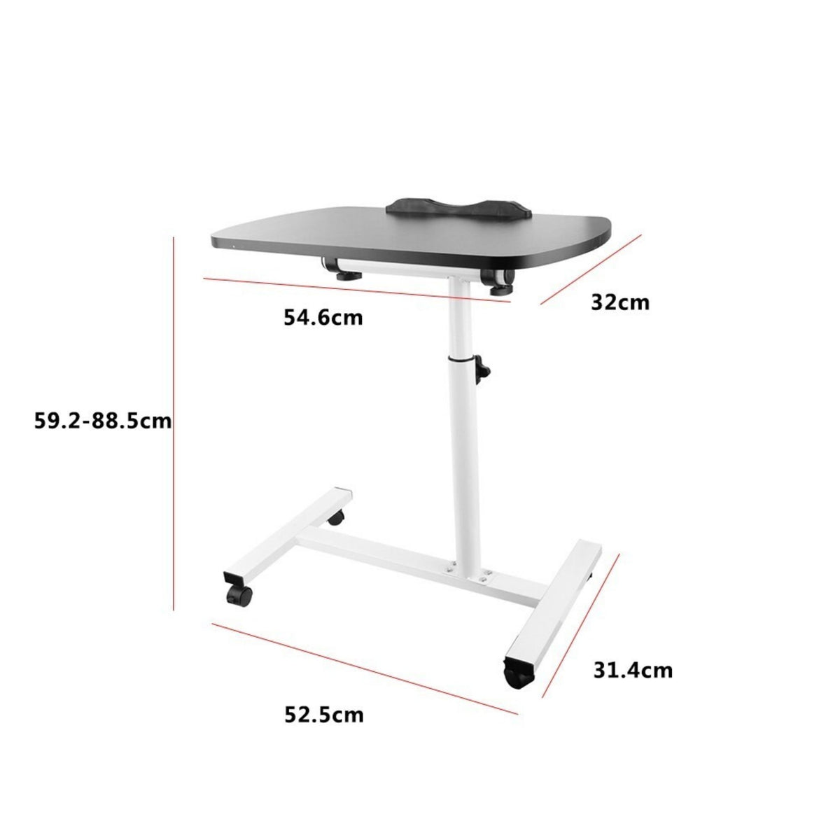 Adjustable Overbed Table – Hospital Style with Wheels 3 Colours to Choose from