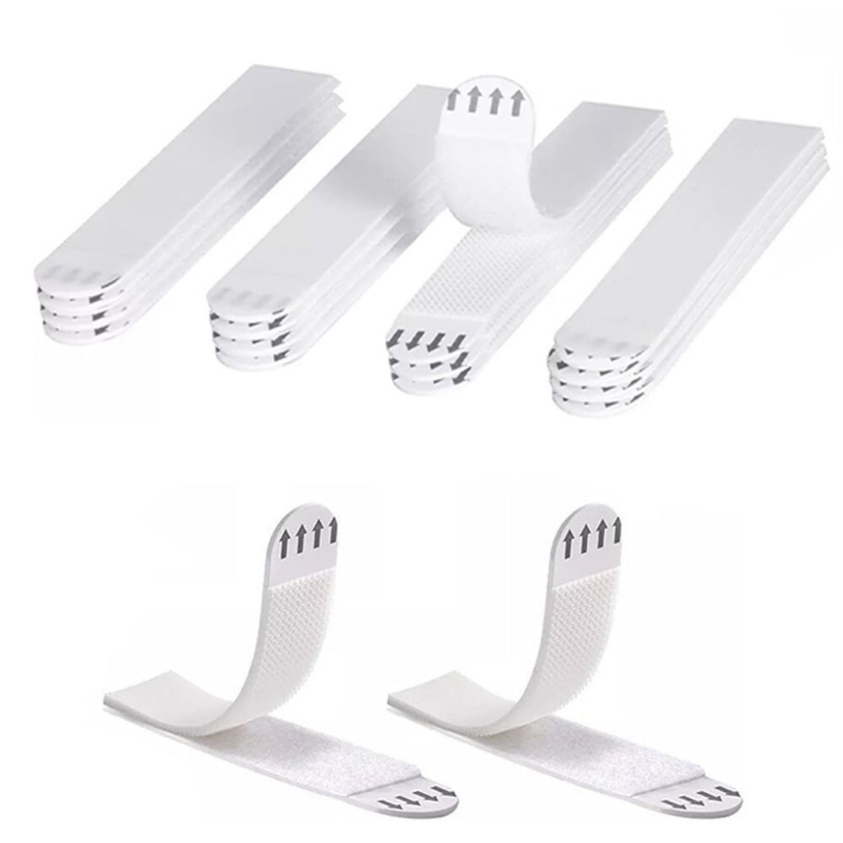 30 Pairs Damage Free Adhesive Hanging Strips Removable Wall Picture Hooks