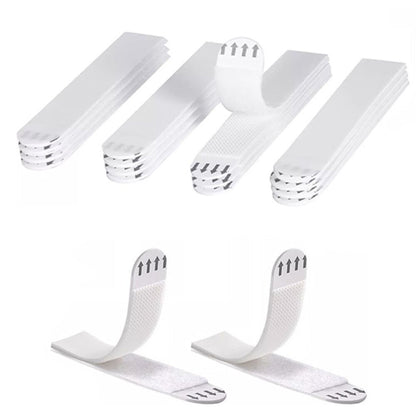 30 Pairs Damage Free Adhesive Hanging Strips Removable Wall Picture Hooks
