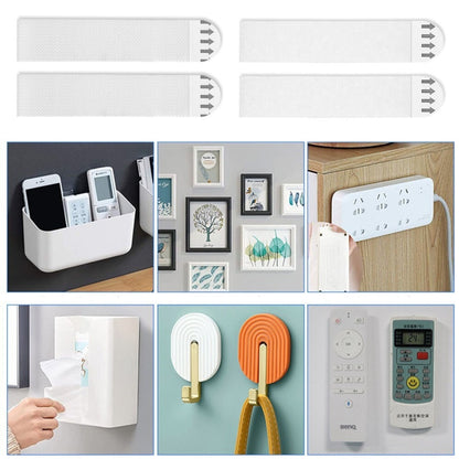 30 Pairs Damage Free Adhesive Hanging Strips Removable Wall Picture Hooks