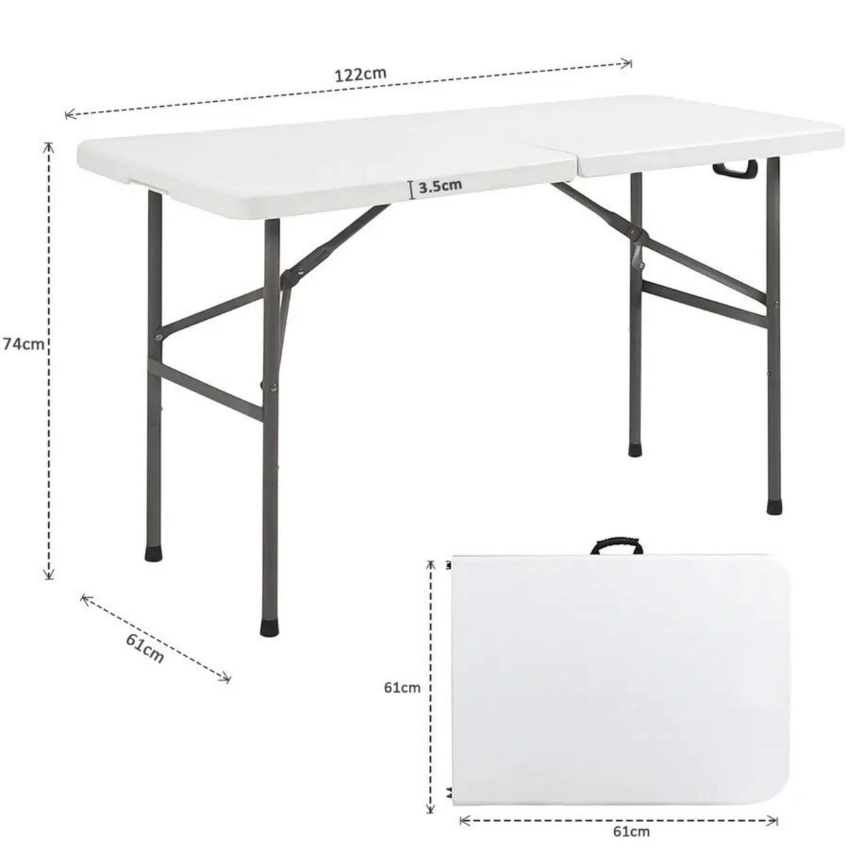 Multi-Purpose Foldable Table for Events, Camping, Home & Car Boot Sales