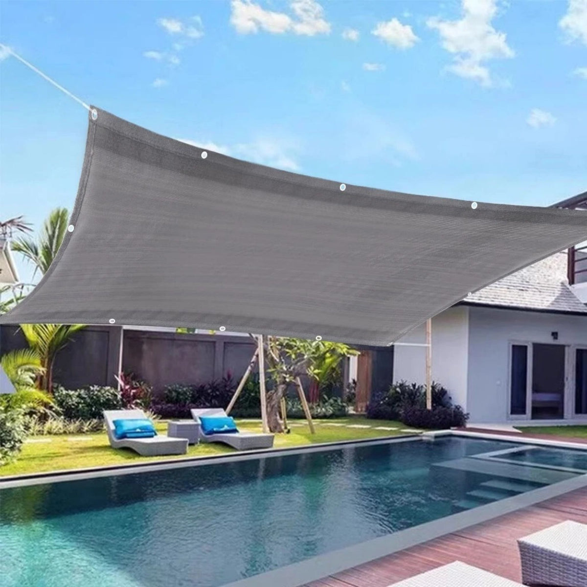 4.8m x 0.9m Balcony Privacy Screen HDPE Garden Fence Shade Windbreak