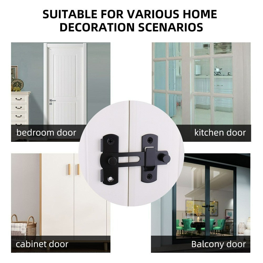 Stainless Steel Sliding Barn Door Lock – 180° Flip Latch & Bolt