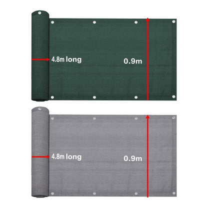 4.8m x 0.9m Balcony Privacy Screen HDPE Garden Fence Shade Windbreak