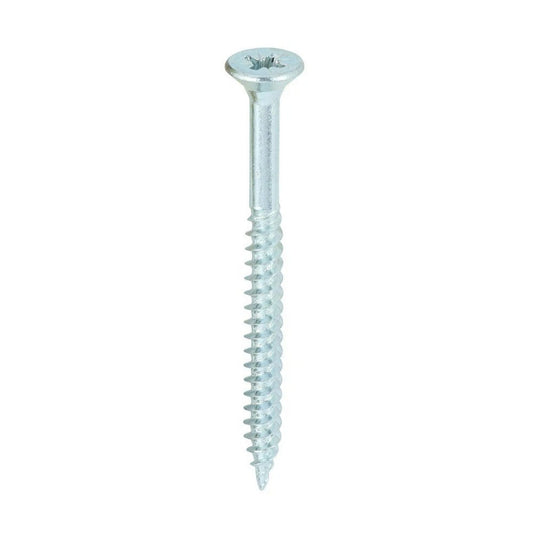 Zinc Wood Screws Pozi Countersunk Twin Thread Hardened Steel | Box of 100