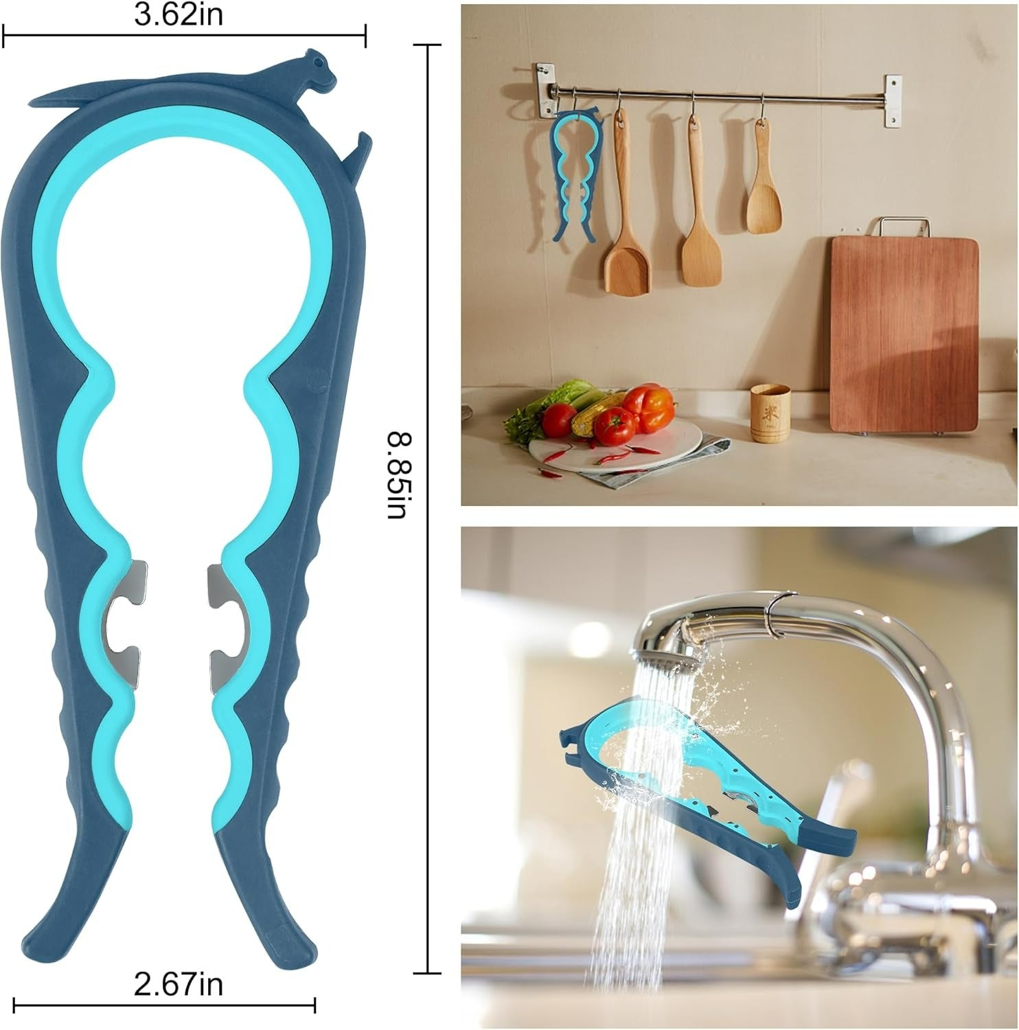 Multi-Function Jar & Bottle Opener – Easy Grip Aid for Arthritis & Limited Strength