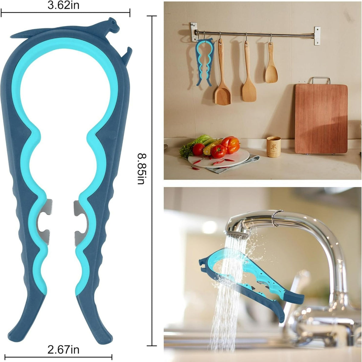 Multi-Function Jar & Bottle Opener – Arthritis & Grip Aid Kitchen Tool