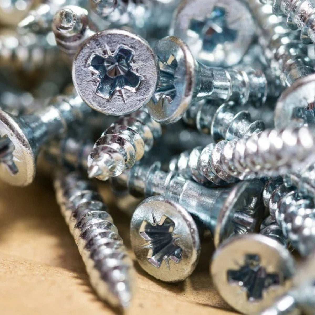 Zinc Wood Screws Pozi Countersunk Twin Thread Hardened Steel | Box of 200