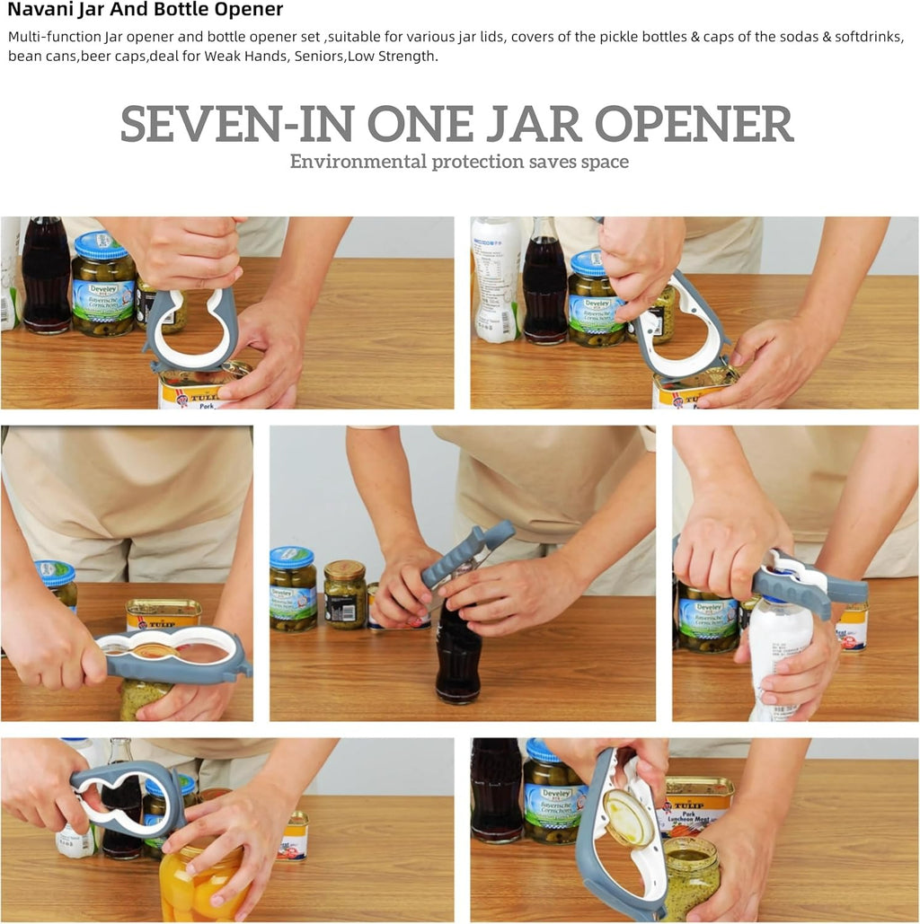 Multi-Function Jar & Bottle Opener – Easy Grip Aid for Arthritis & Limited Strength