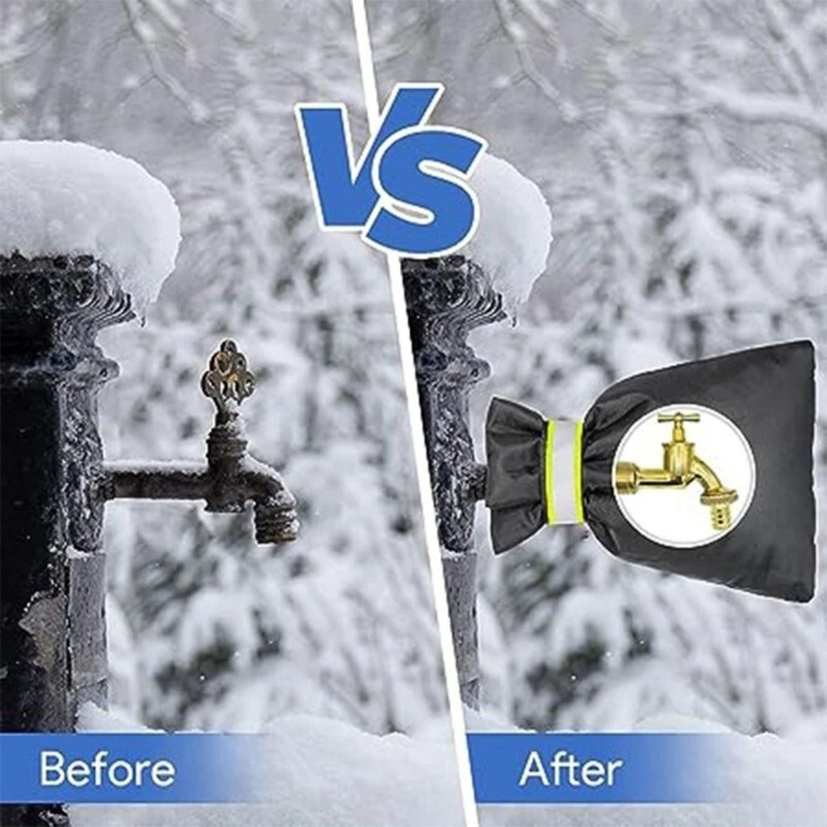 Outdoor Tap Covers Frost Protection Drawstring Hook & Loop Hi-Viz Options