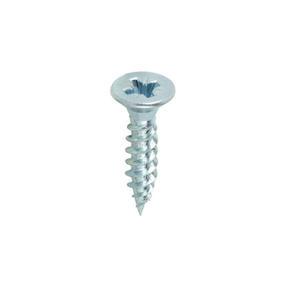 Zinc Wood Screws Pozi Countersunk Twin Thread Hardened Steel | Box of 200
