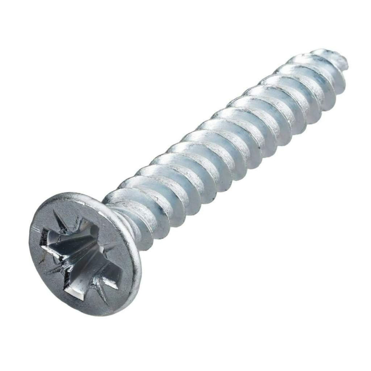Zinc Wood Screws Pozi Countersunk Twin Thread Hardened Steel | Box of 200