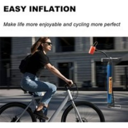 Mini Bike Floor Pump – Stainless Steel, High Pressure, 31.5cm Portable