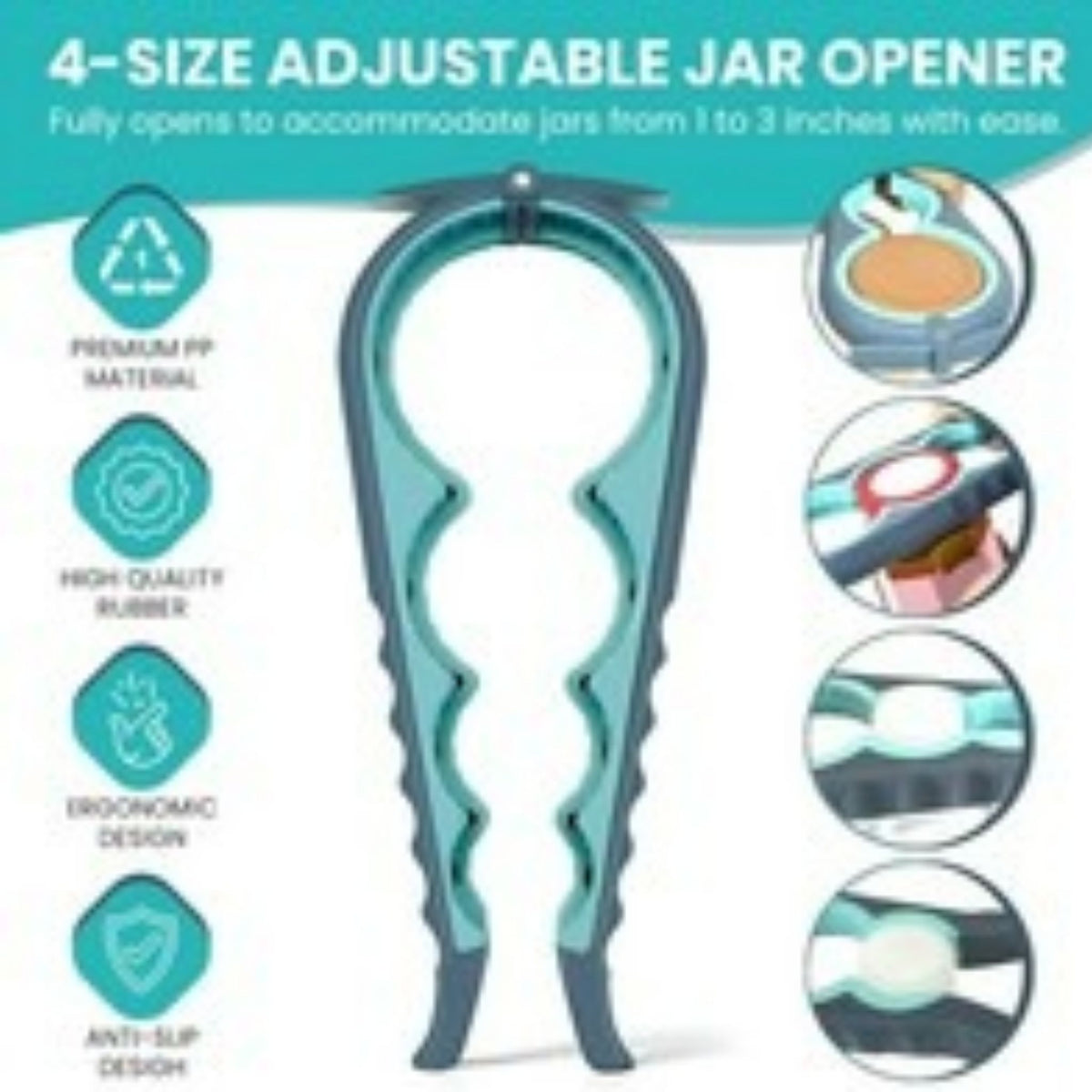 Multi-Function Jar & Bottle Opener – Arthritis & Grip Aid Kitchen Tool