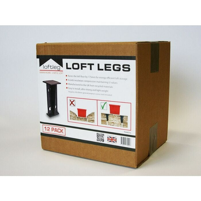 Adjustable Loft Board Support Legs, 175mm – Pack of 12