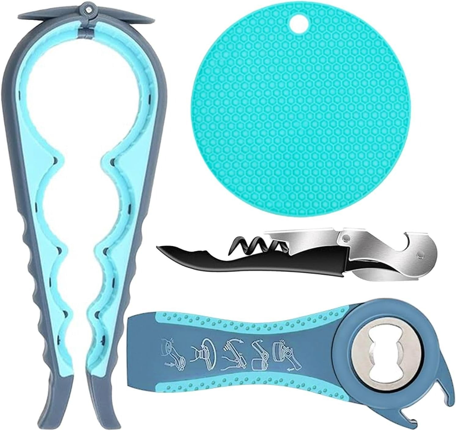 Multi-Function Jar & Bottle Opener – Easy Grip Aid for Arthritis & Limited Strength
