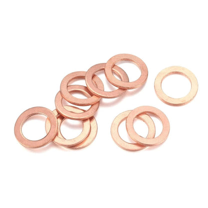 200pcs Copper Washers Assorted, Flat Washers Kit, 9 Sizes Sealing Ring