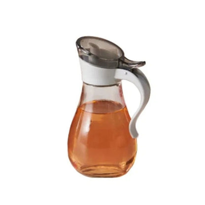 Glass Oil Vinegar Cruet Dispenser Clear Bottle Flip Top Pour Spout