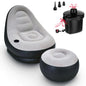 Inflatable Lounge Chair with Ottoman Footrest for Indoor Outdoor Camps