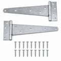 Heavy Duty T Hinges 18" (Pair) – for Gates, Sheds, Fences & Doors, Screws Included