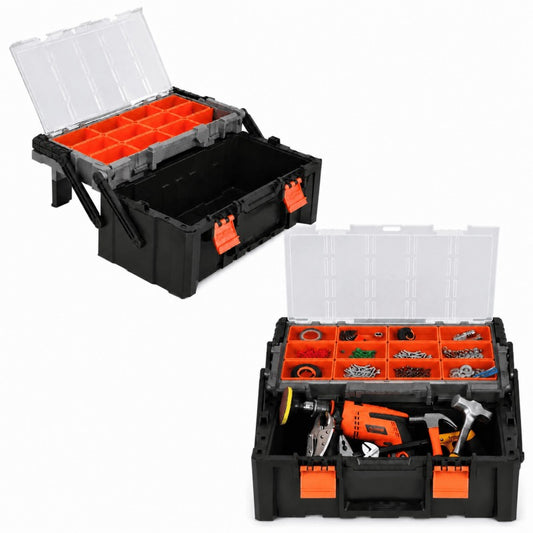 Cantilever Tool Box – Organiser Parts Compartments 45 x 23.5cm