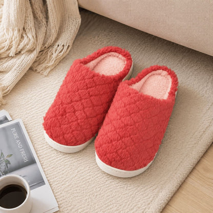 Women's Fluffy Slippers Warm Cosy Soft Indoor Slip-On House Shoes UK 3–7