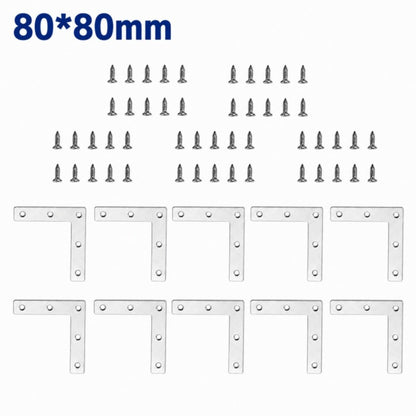 Stainless Steel L Shape Corner Brackets Flat Right Angle Plates 3 Sizes