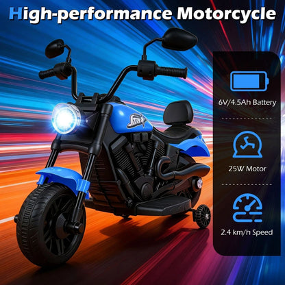 6V Kids Electric Motorbike Ride On Toy Motorcycle Training Wheels Kits