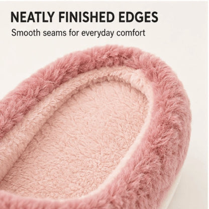 Women's Fluffy Slippers Warm Cosy Soft Indoor Slip-On House Shoes UK 3–7