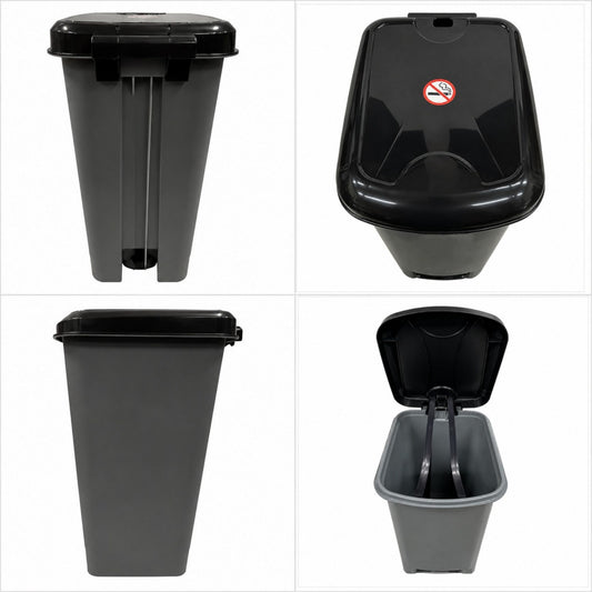 Slim Pedal Bin 40L 20L Kitchen Bathroom Office Waste Rubbish Bin with Lid
