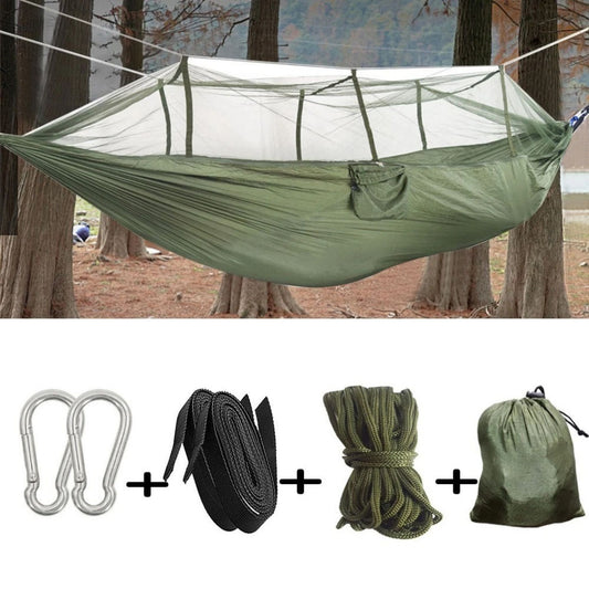 Double Camping Hammock with Mosquito Net 2 Person Lightweight 440lbs Portable