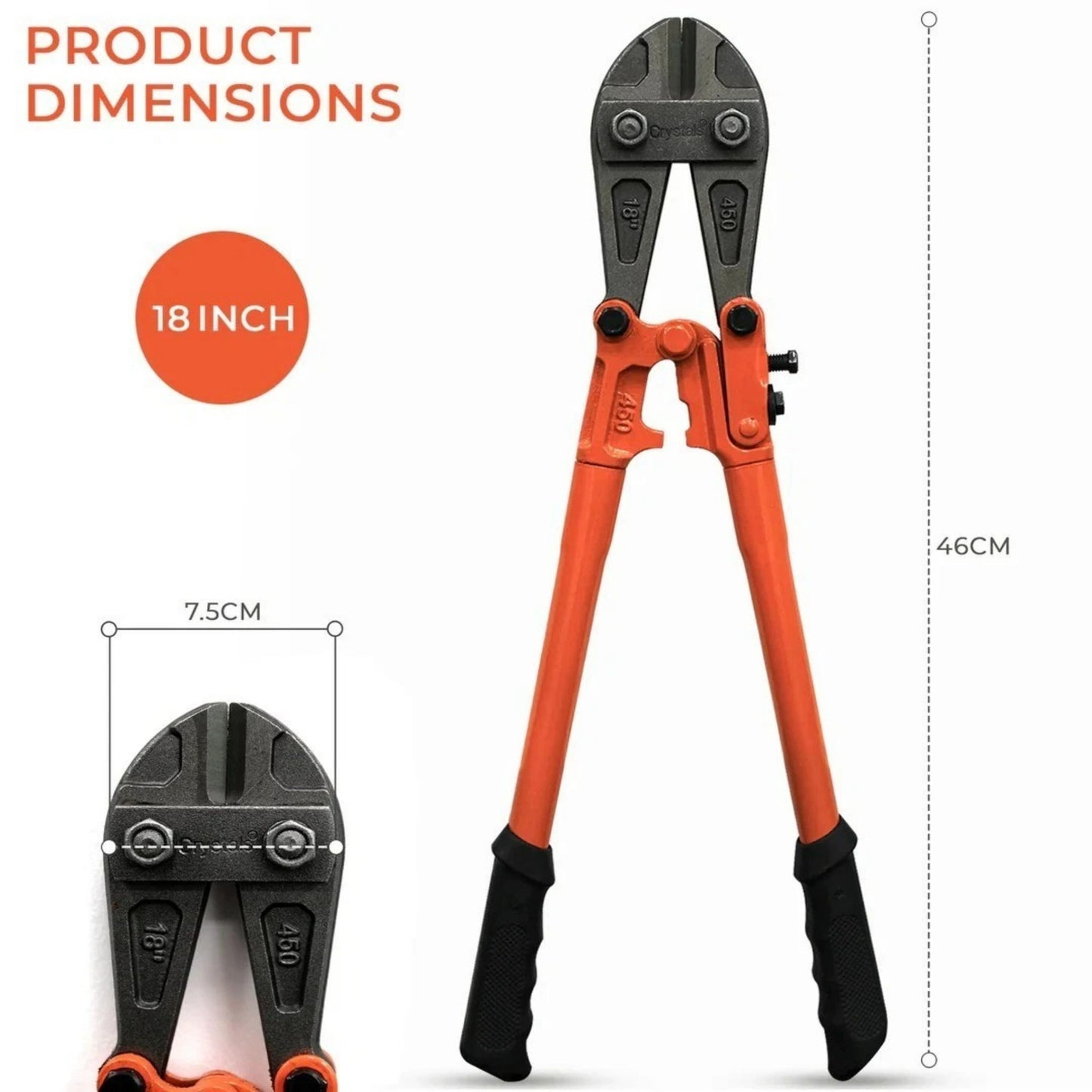Heavy Duty Bolt Cutters 18/24/36 Inch Carbon Steel Cable Rebar Cropper