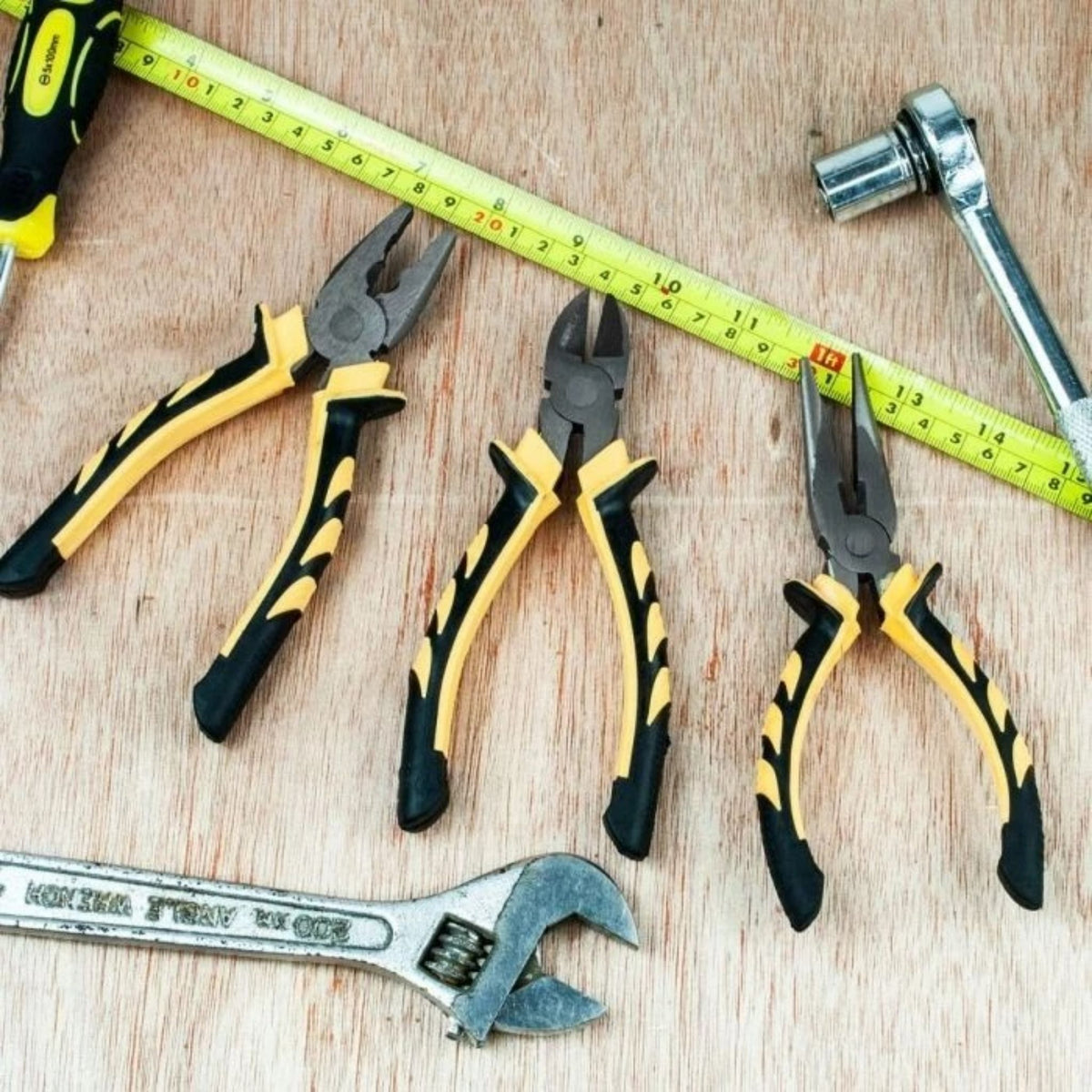 Set of 3 Pliers Soft Grip Tempered Carbon Steel for Precision & Durability