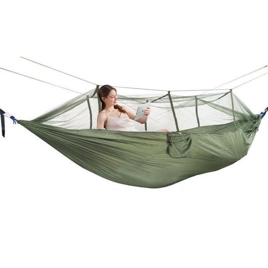 Double Camping Hammock with Mosquito Net 2 Person Lightweight 440lbs Portable