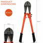 Heavy Duty Bolt Cutters 18/24/36 Inch Carbon Steel Cable Rebar Cropper